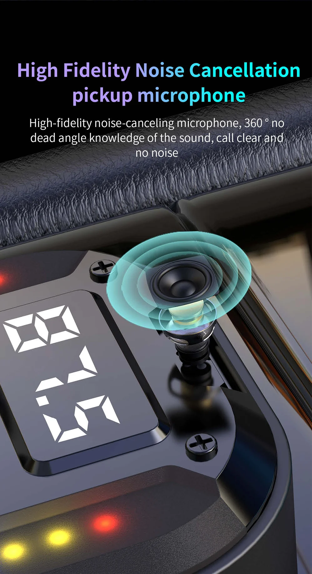 Bluetooth 5.3 FM Transmitter Handsfree Car AUX Radio Modulator MP3 Player with QC3.0 & PD30W Fast Charge Adapter Car Accessories