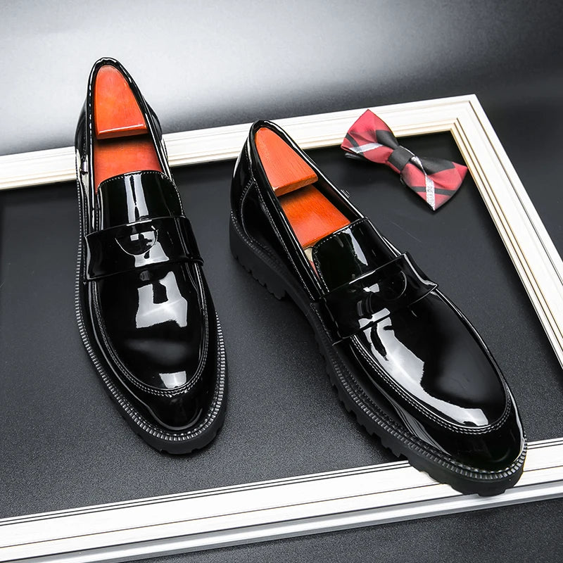 Lefu Shoes Men Thick Soled Comfortable Fashionable Brand Leather Shoes Men High-quality Business Office Shoes in Sizes 38-45