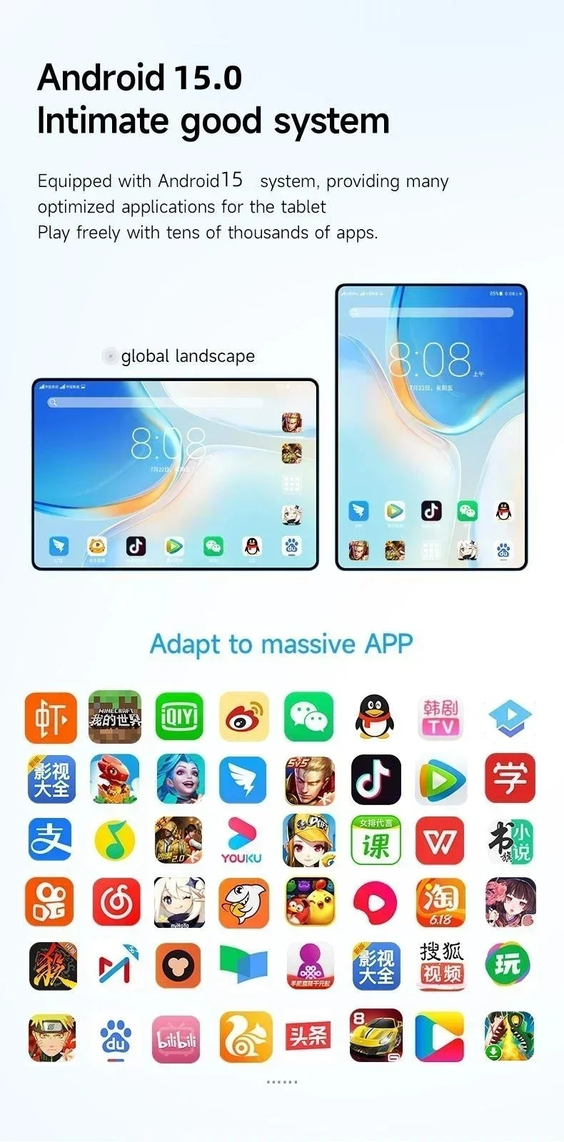 2026NEW Pad Air Pro Ultra Latest Global First Tablet mi Android 15 Snapdragon 8Gen3 11 inch Soft Light Screen WiFi GPS WPS 5G PC