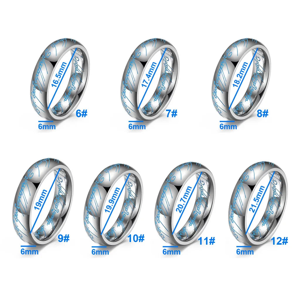Stainless Steel Titanium Couple Rings – Unisex Round Design