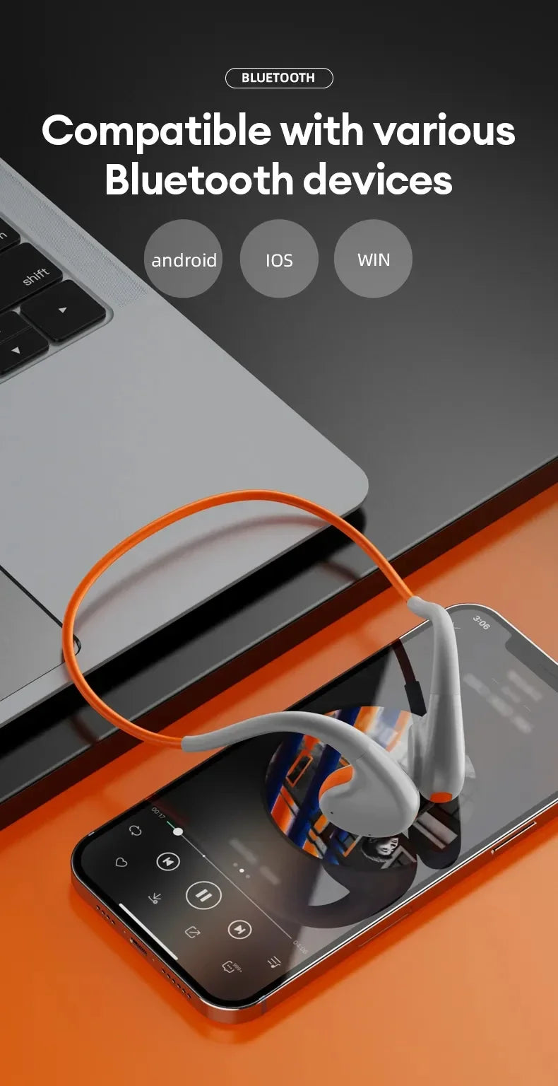 Original Lenovo X7 Air Conduction Headphone Wireless Bluetooth 5.3 Earphones Bone Conduction Sports Headset Outdoor EarHook Mic
