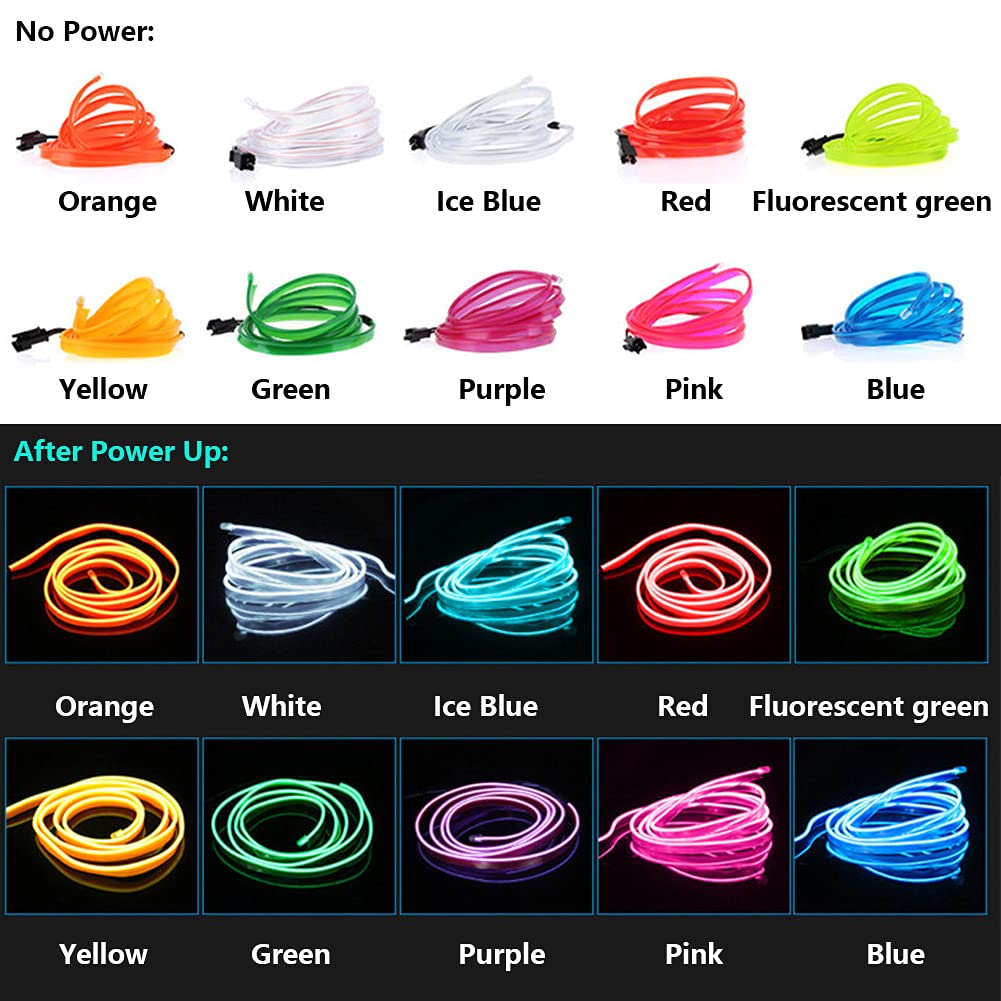 Car Interior Led Strip Light Neon EL Wiring Decorative Lamp For Auto Flexible Ambient Light USB Party Atmosphere
