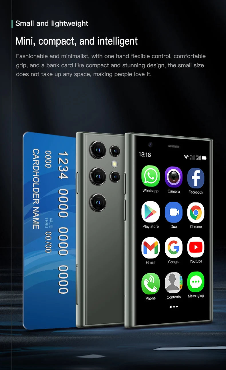 Mini Smartphones Android 8.1 Dual SIM 3.0'' HD 1000mAh Battery WIFI Bluetooth 3G Small Mobile Phone