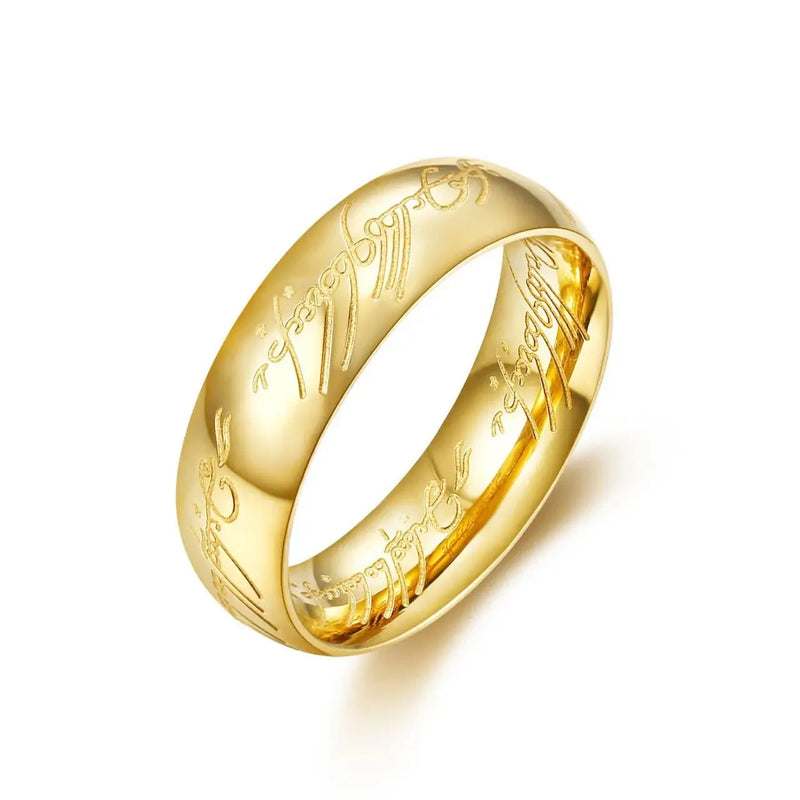 Language Rings for Unisex Fashion Accessories Stainless Steel Jewelry