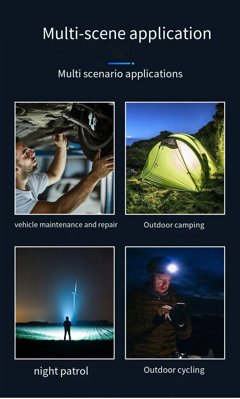 New Powerful Flashlight 3 Core LED Mini Tactical Flashlight Rechargeable High Power LED Torch Metal Pen Clip Hand Lamp