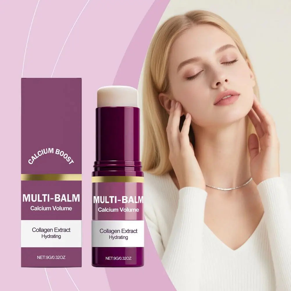 1/2/3PCS Calcium Volume Multi Balm Stick,Collagen Moisturing Stick Face Cream Anti Wrinkle Hydrating For Eyes Neck Face Skincare