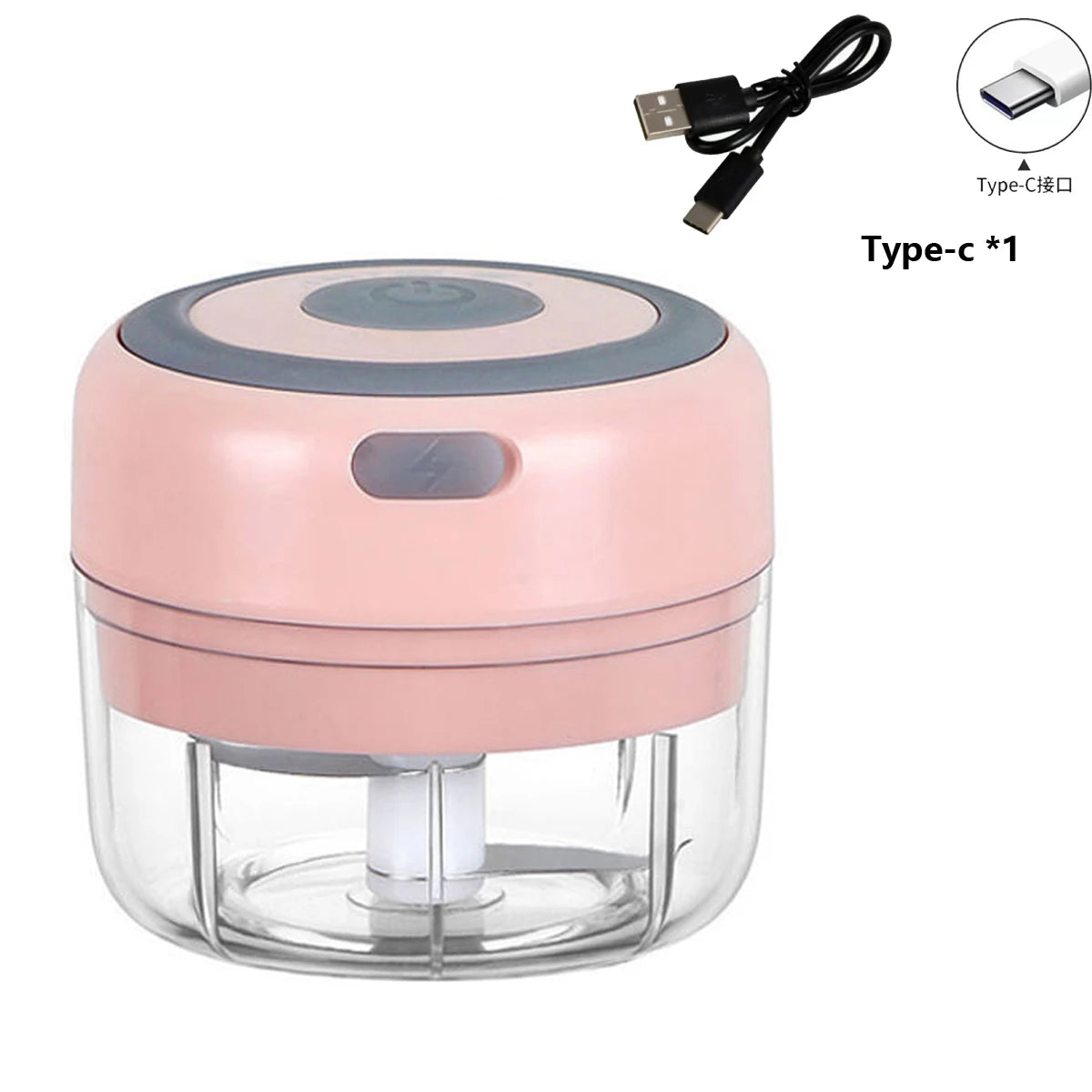 Mini Electric Food Chopper – Portable USB Rechargeable Vegetable Cutter