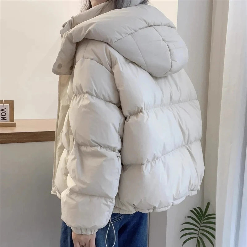 Women’s Winter Puffer Jacket – Warm Hooded Zip-Up Parka Coat