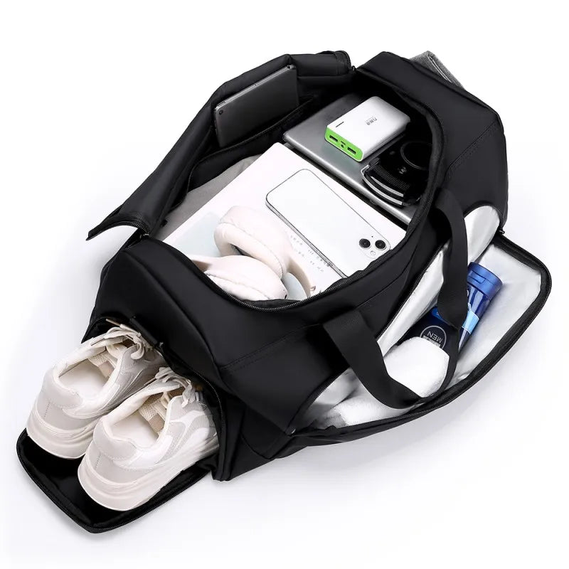 Large Capacity Sports Gym Bag Portable Travel Duffel with Multi-compartment And Shoes Storage Perfect for Vacation And Gym