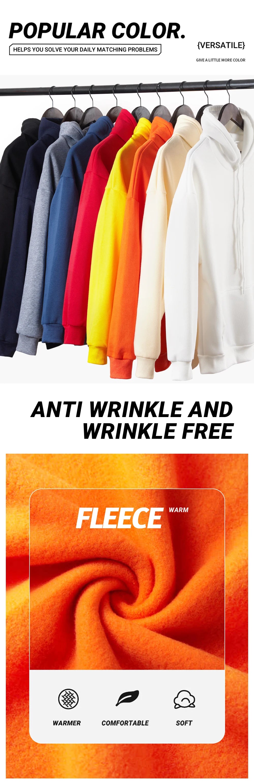 Women’s Plus Size Fleece Hoodie – Casual Pullover Sweatshirt