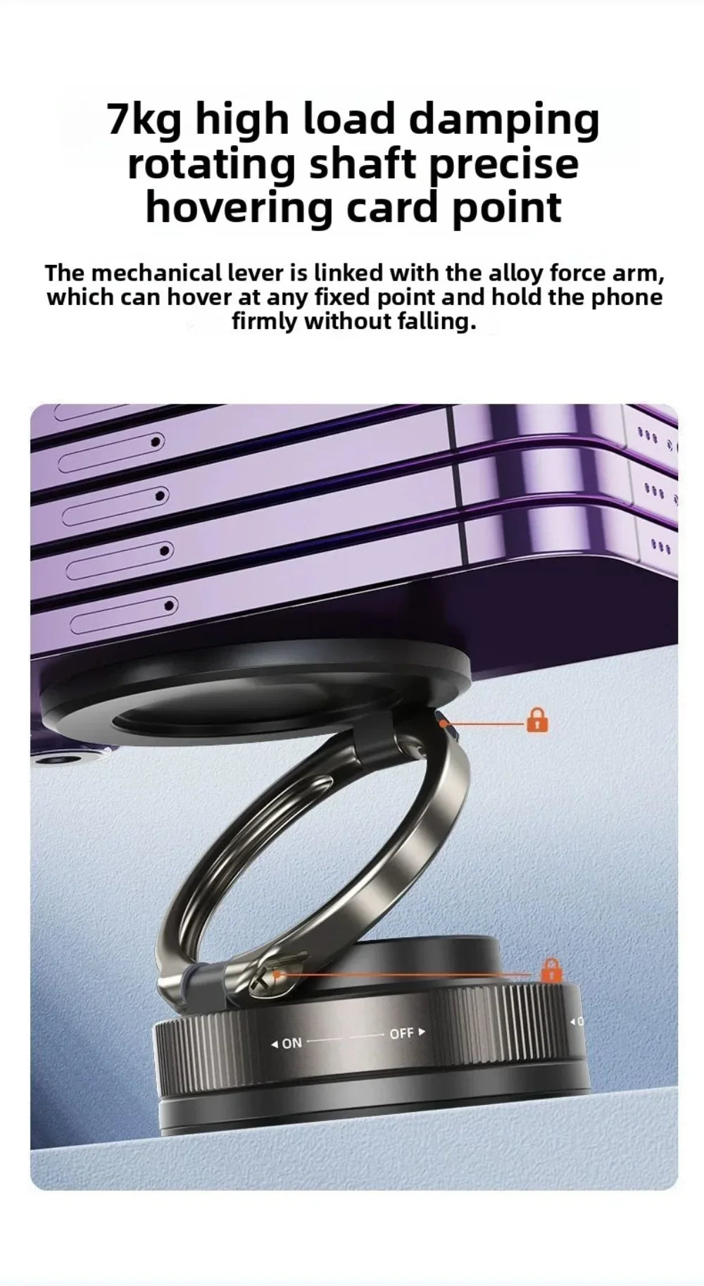 Magnetic Phone Holder for car, 360° Rotatable, Foldable & Adjustable Magnetic Car Mount, , Compatible with iPhone & Other Phones