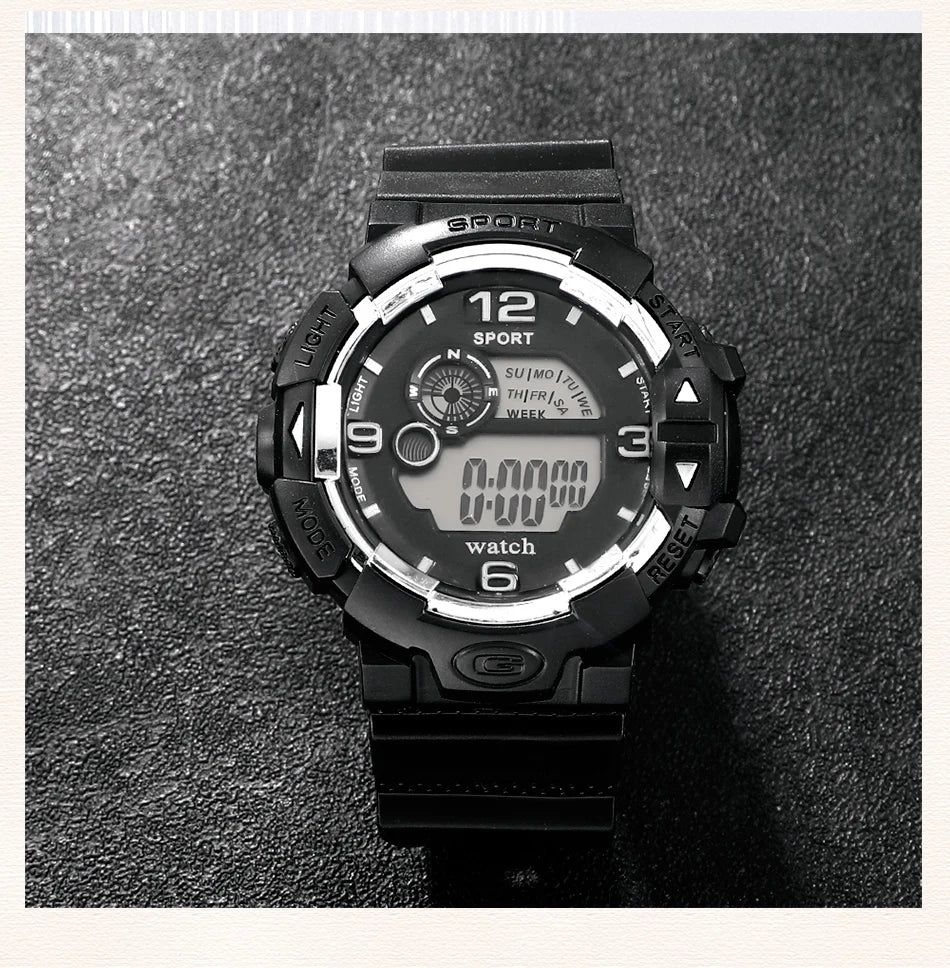 Men’s Digital Sports Watch with LED Display
