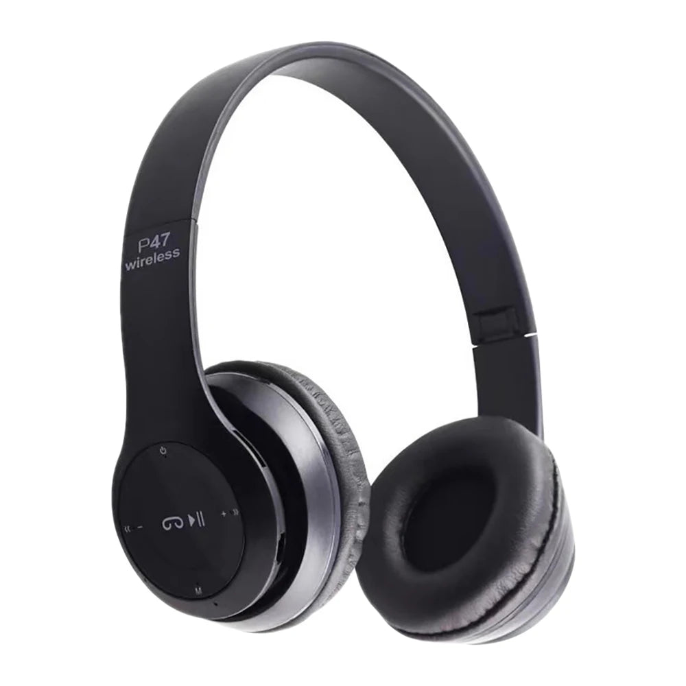Wireless Over-Ear Bluetooth Headphones with Built-In Microphone