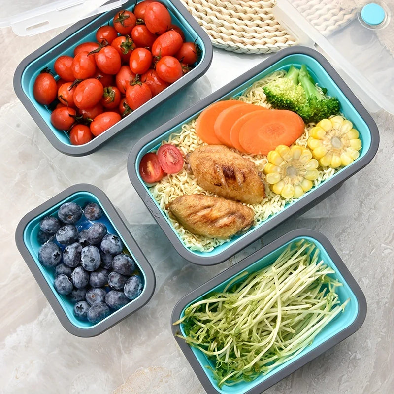 Collapsible Silicone Food Storage Containers (Set of 3 or 4)