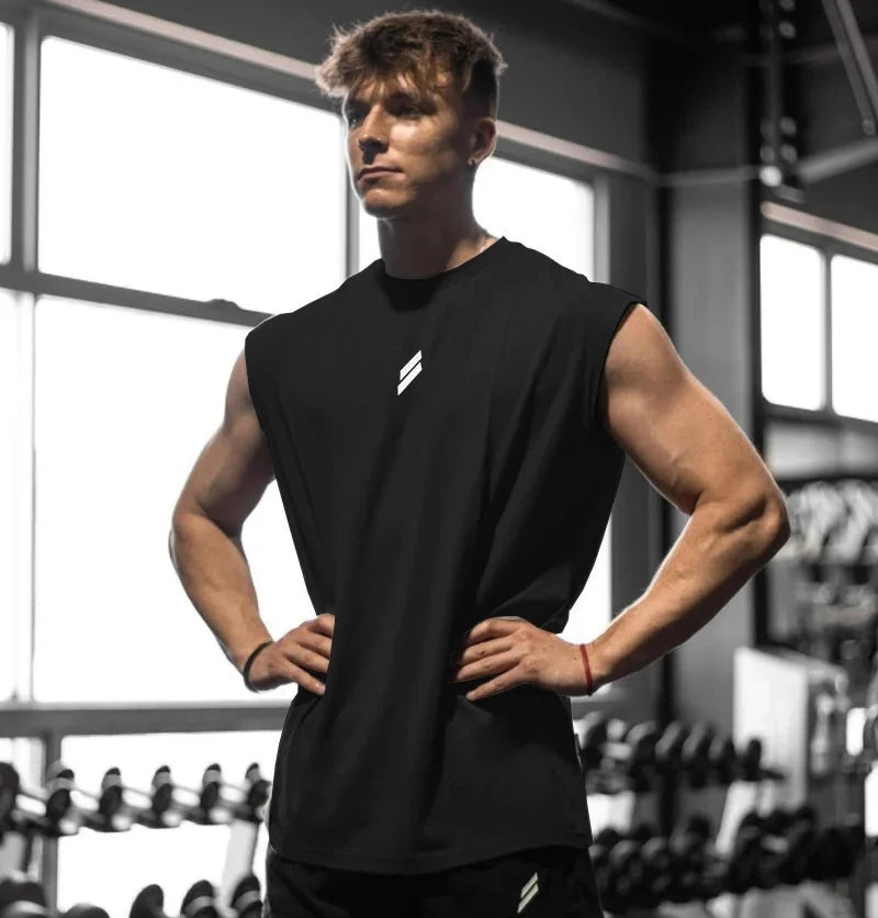 Men’s Sleeveless Workout Tank Top Quick Dry Breathable Gym Shirt
