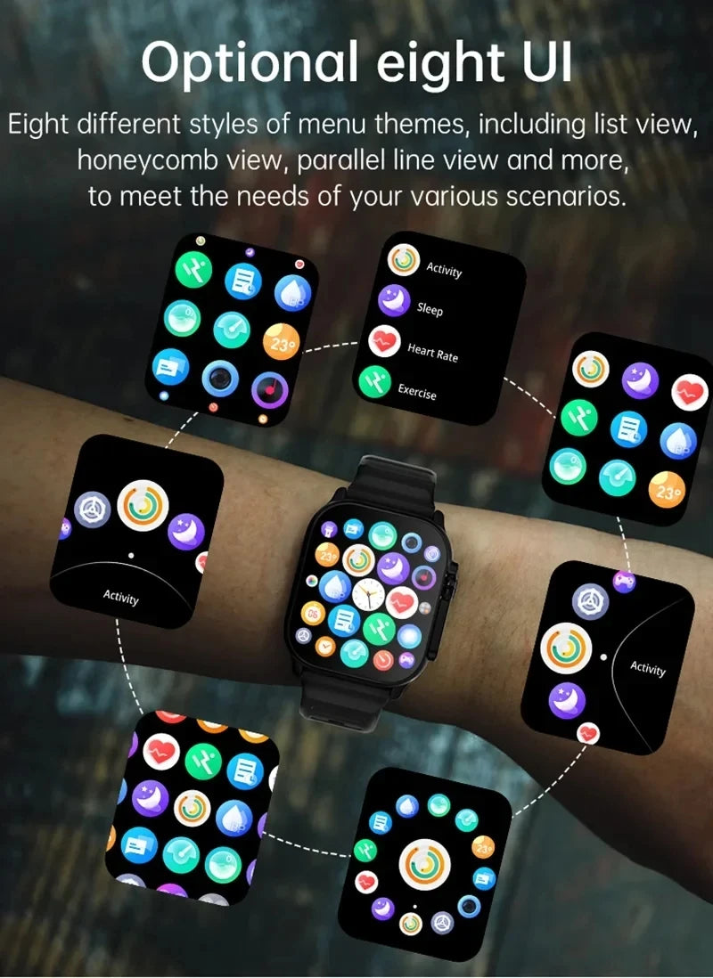 Discover the Smart Watch Pro – a Bluetooth 5.0 smartwatch with heart rate and fitness tracking, full HD touchscreen, and 12-hour battery life. Compatible with Android and iOS.