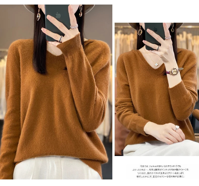 Women’s Loose Knit Sweater – Soft Heavyweight Pullover