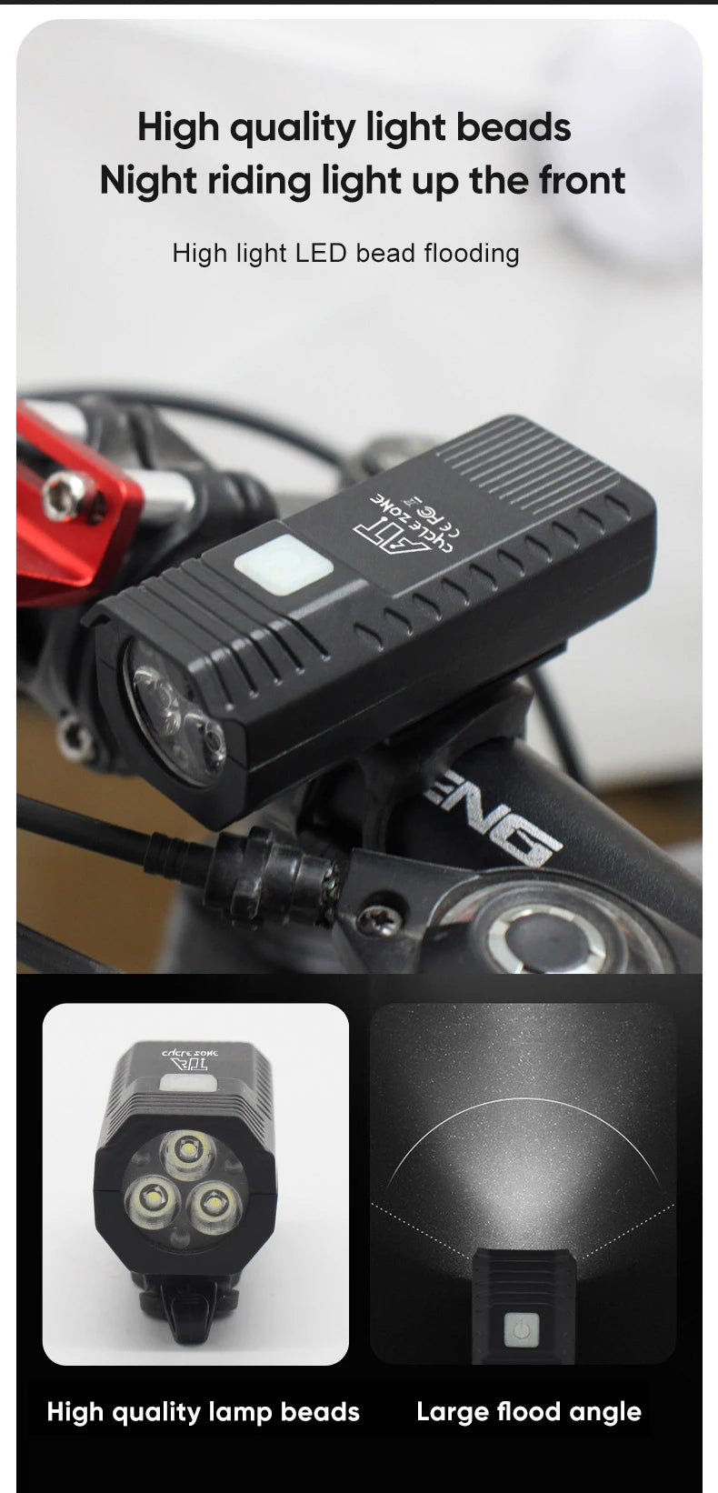 3LED/5LED Bicycle Light Bike Front Lamp Rechargeable MTB Bike Headlight Flashlight Outdoor Night Riding Safety Cycling Lantern