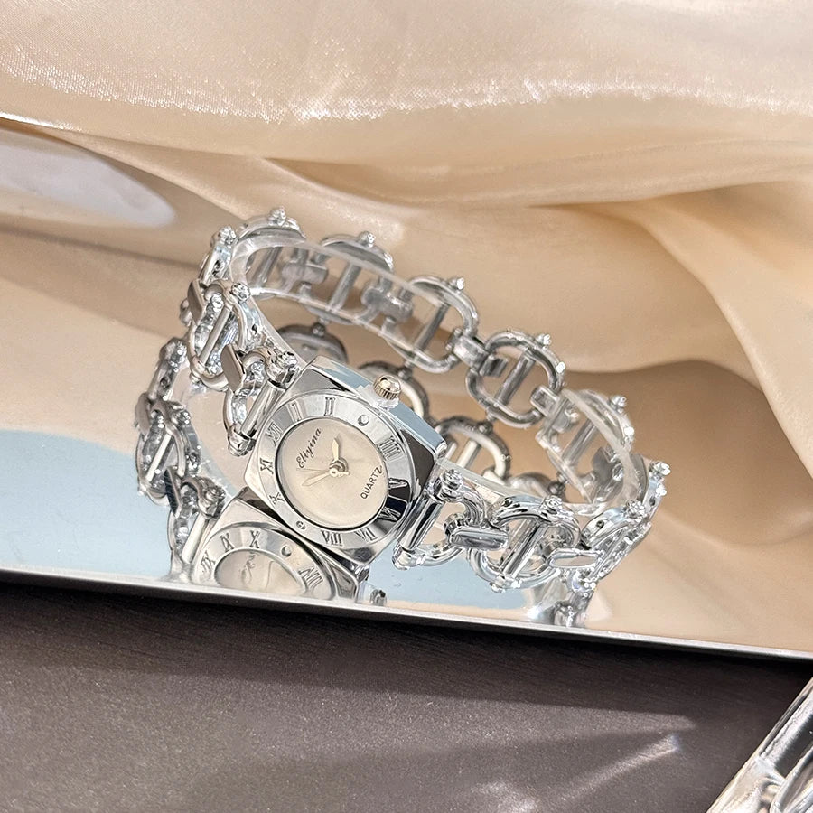 Women’s Luxury Crystal Bracelet Watch Set
