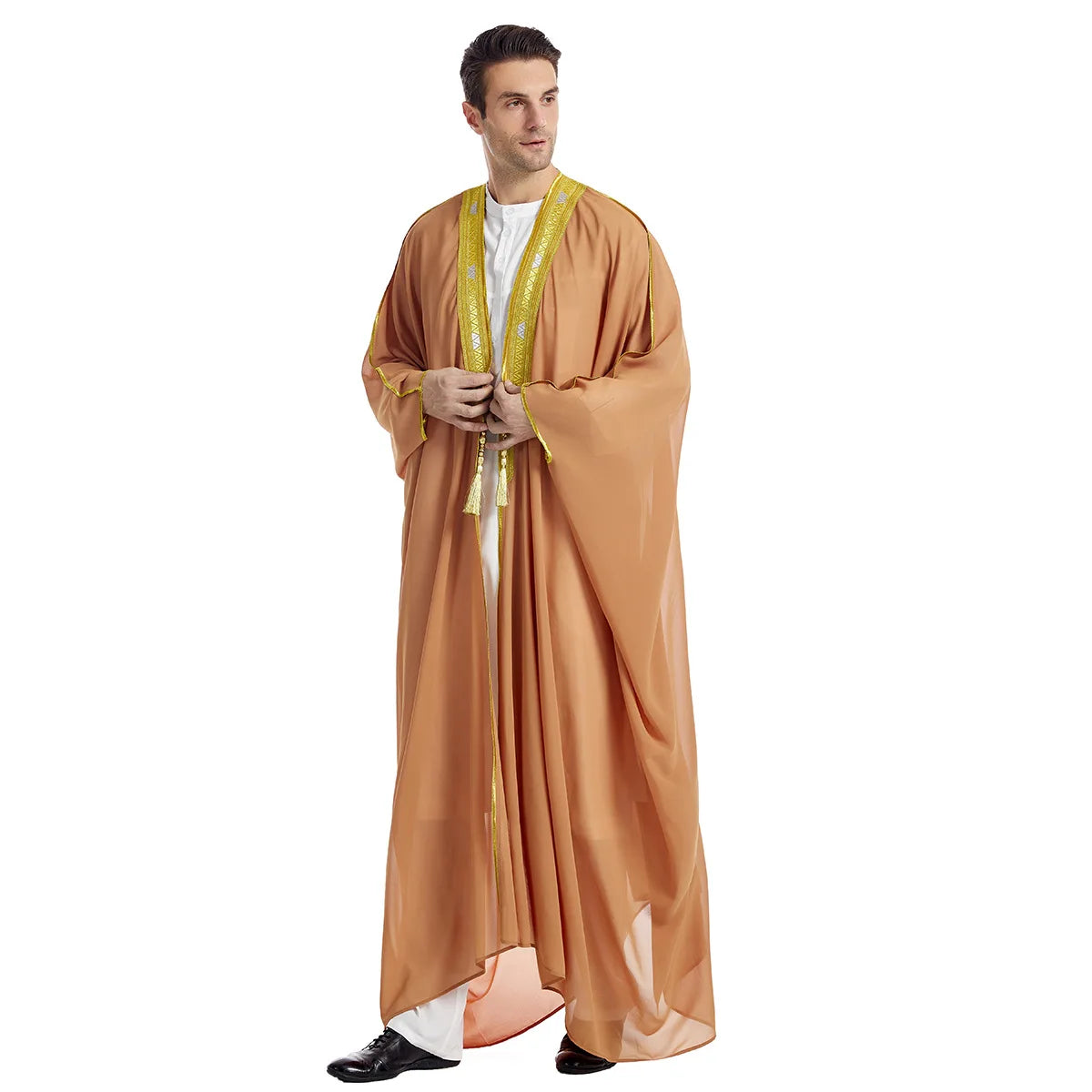 Men’s Jubba Thobe – Long Sleeve Islamic Traditional Robe