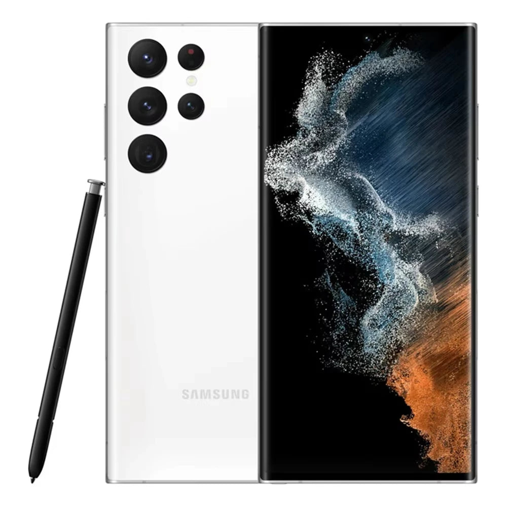 Samsung Galaxy S22 Ultra 5G S908U1 8K Camera 6.8inch Screen 128G Original Unlocked Phone S22U US Version Refurbished Cell Phone