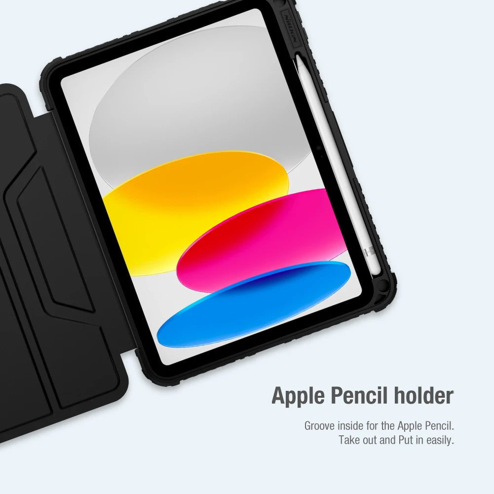 Nillkin For iPad 11 A16 2025/iPad 10.2/iPad 10.9 2022/10th gen Bumper Leather Pro Tablet shell with pen slot protective cover