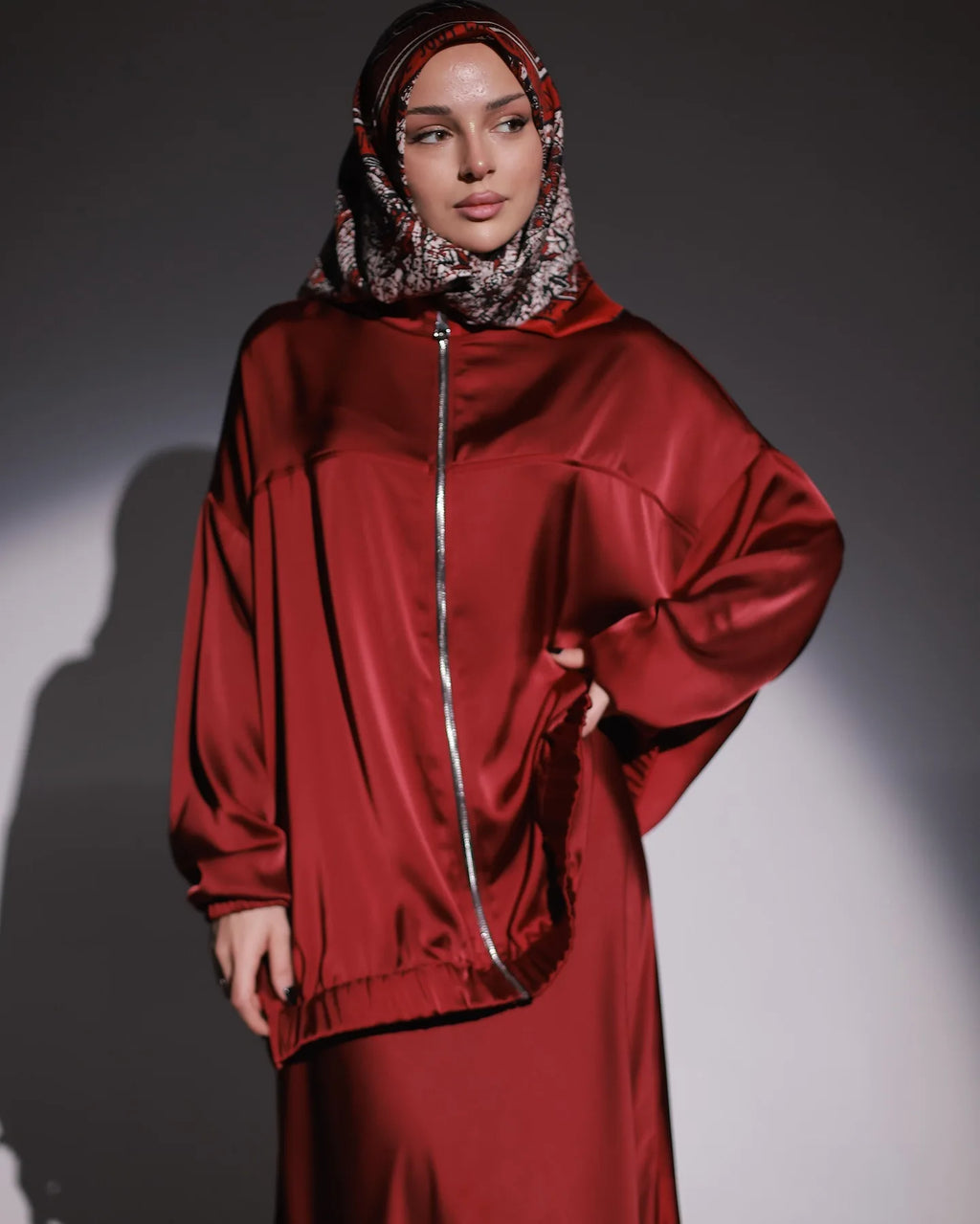 Muslim Dress Satin 2 Piece Set Women Party Abaya Musulman Ensembles Arab Long Robe Dubai Kaftan Vestidos Jalabiya Ramadan Eid