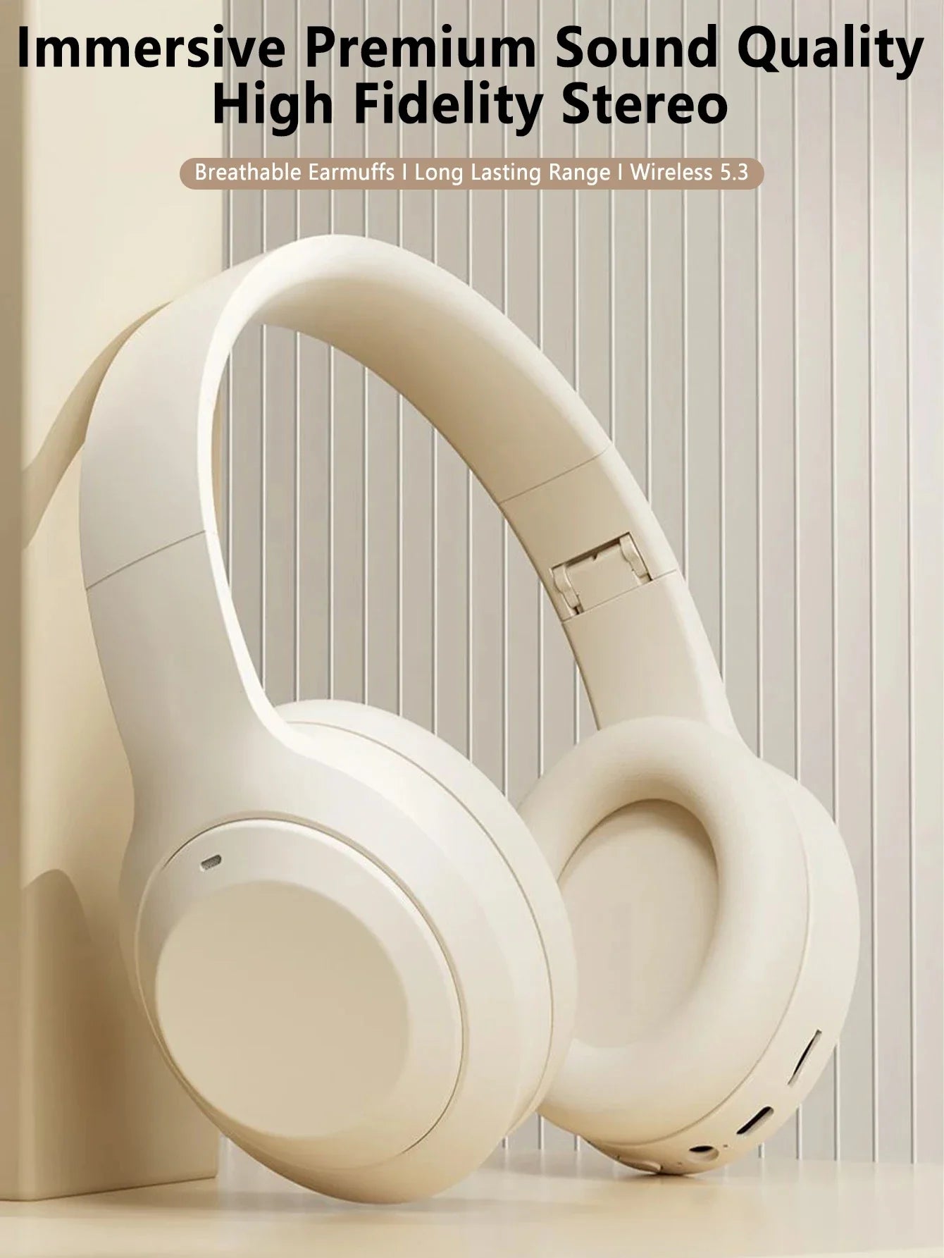 Lenovo Wireless Bluetooth 5.3 Earphones Foldable Computer Wireless Headphones 360° Stereo Sound Gaming Headset Android and iOS