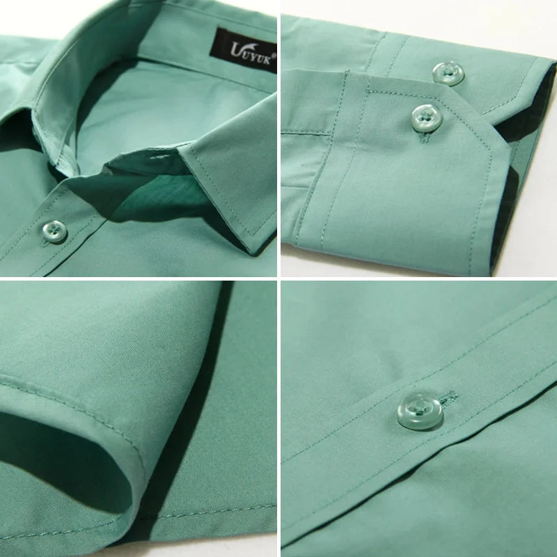 Colors Solid Color Men's Fashionable Candy Color Shirt Men's Casual Long Sleeve Shirt for Men