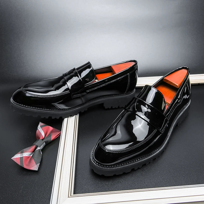 Lefu Shoes Men Thick Soled Comfortable Fashionable Brand Leather Shoes Men High-quality Business Office Shoes in Sizes 38-45