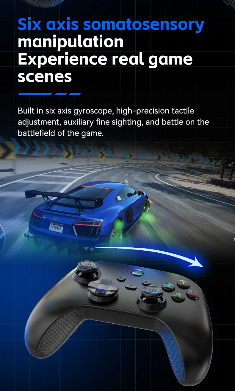 Gwireless  mobile game controller with Hall trigger and Hall joystick supporting switch/pc/android/IOS