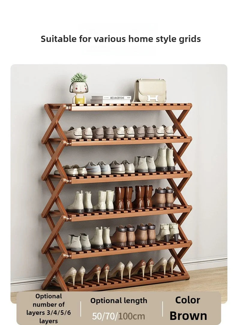 Foldable Multi-Level Shoe Rack – Space Saving Storage Organizer
