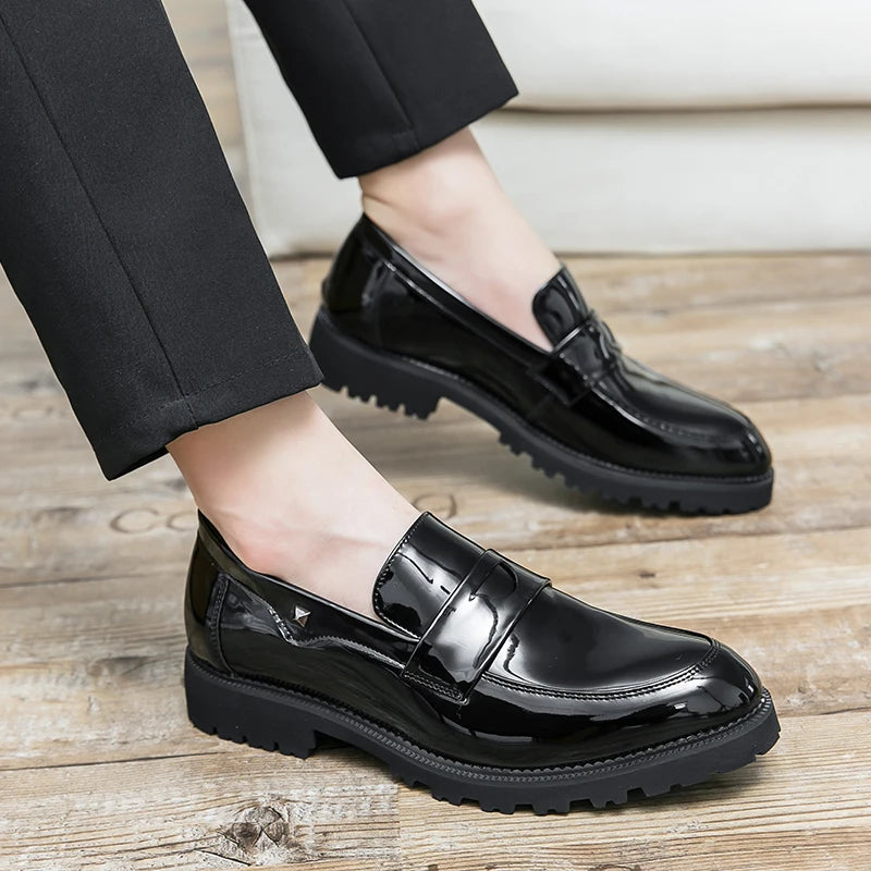 Lefu Shoes Men Thick Soled Comfortable Fashionable Brand Leather Shoes Men High-quality Business Office Shoes in Sizes 38-45