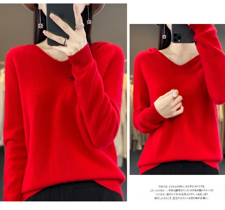 Women’s Loose Knit Sweater – Soft Heavyweight Pullover