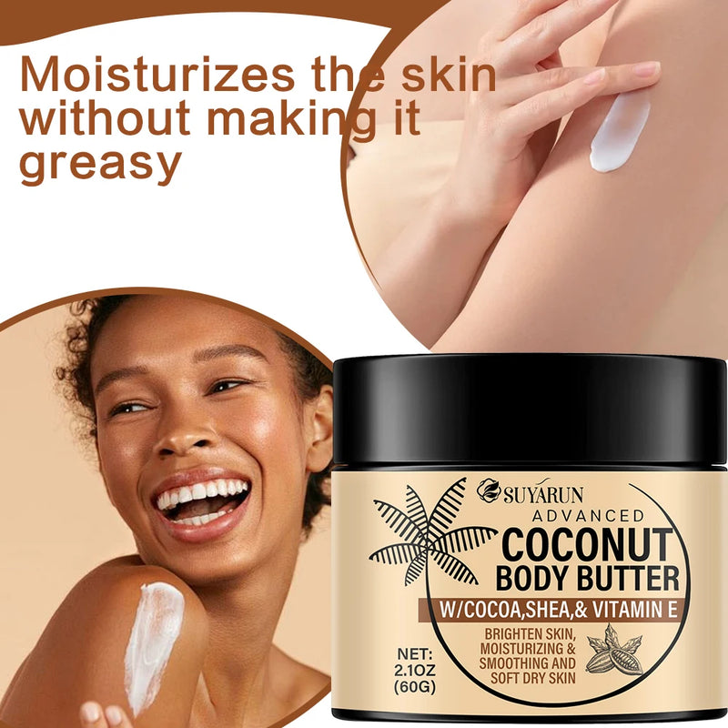 Coconut Body Butter Cream for Deep Moisturizing and Smooth Skin