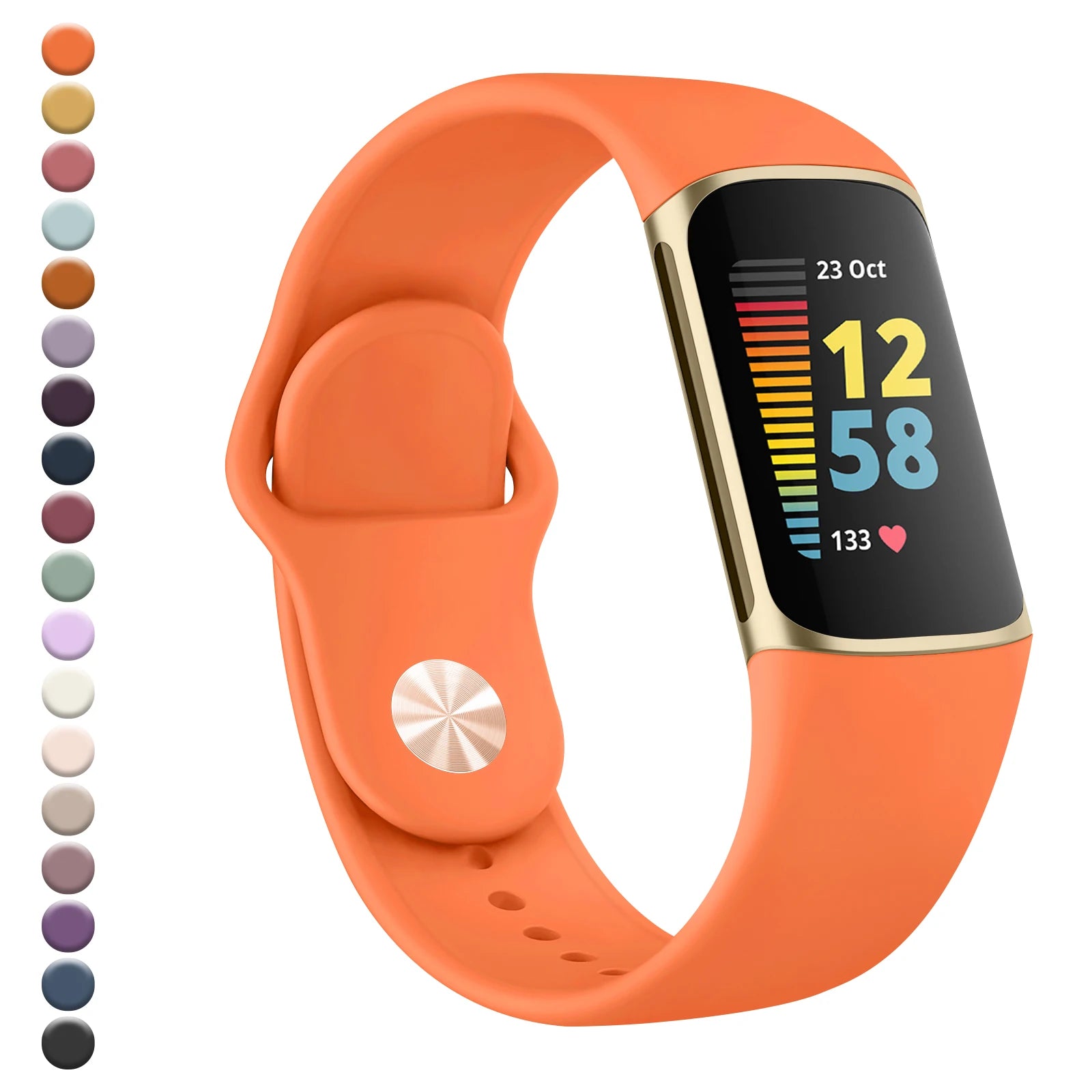 Watchband for Fitbit Charge 6 5 Strap Silicone Wristband for Fitbit Charge 5 6 Sport Bracelet Replacement Smartwatch Accessories