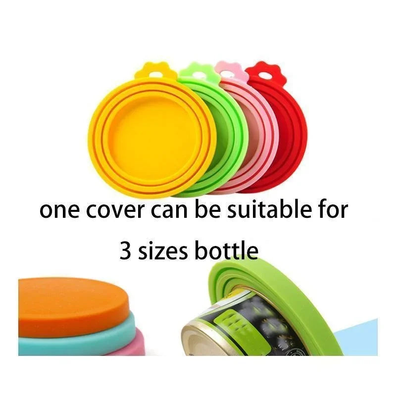 Reusable Silicone Pet Food Can Covers – Airtight Lids for Dog & Cat Cans (3 Sizes)”