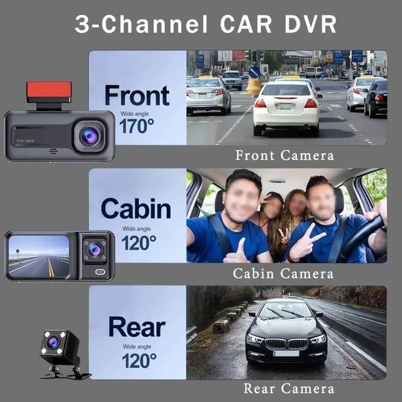 Car DVR HD Dash Camera Video Recorder Car Parking Monitoring Insede IR Night Vision Loop Recording