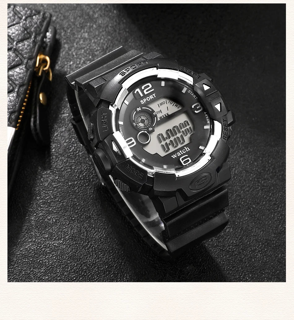 Men’s Digital Sports Watch with LED Display