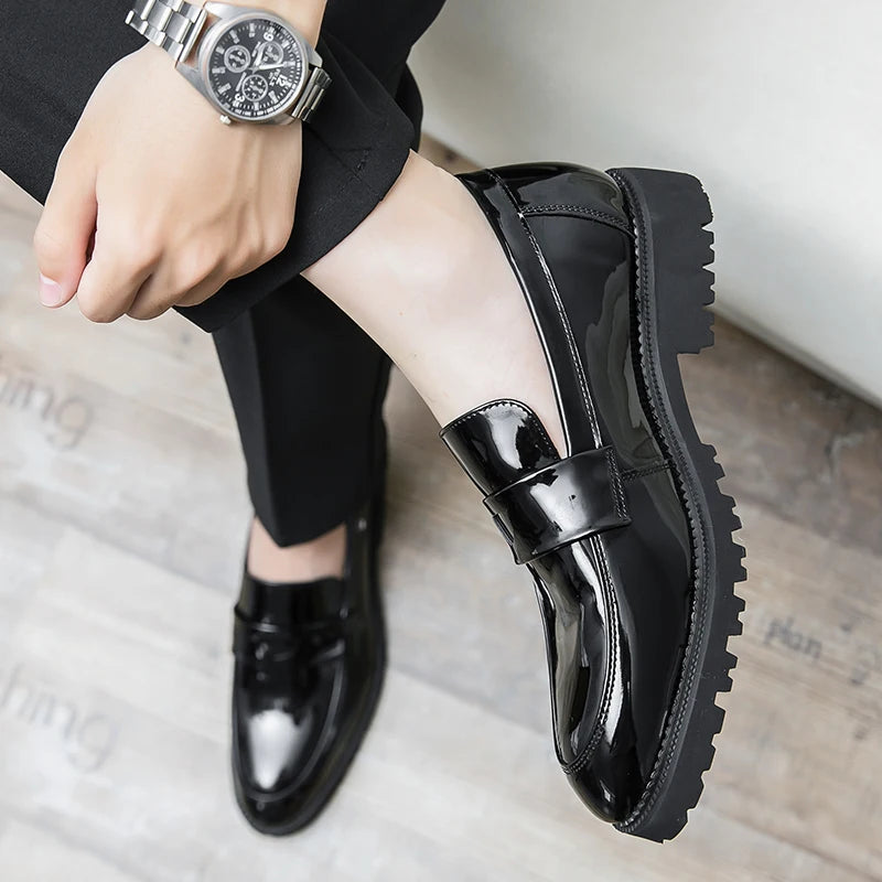 Lefu Shoes Men Thick Soled Comfortable Fashionable Brand Leather Shoes Men High-quality Business Office Shoes in Sizes 38-45