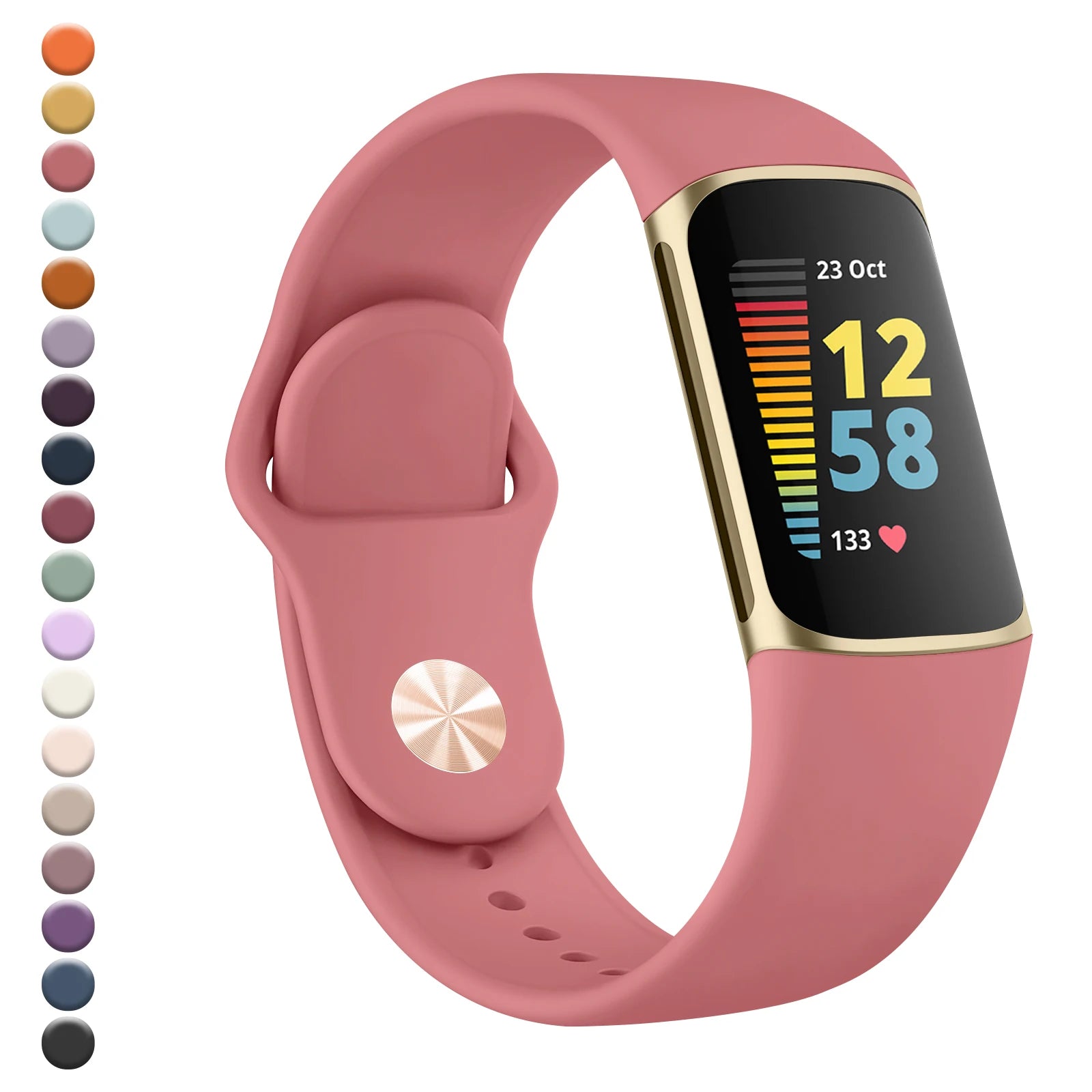 Watchband for Fitbit Charge 6 5 Strap Silicone Wristband for Fitbit Charge 5 6 Sport Bracelet Replacement Smartwatch Accessories