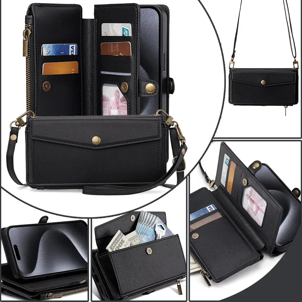 Flip Cover PU Leather Wallet Phone Cases For Xiaomi Poco C40 C51 C50 C61 C65 C71 C75 C85 4G Plain Multi-Functional Magnetic Bag