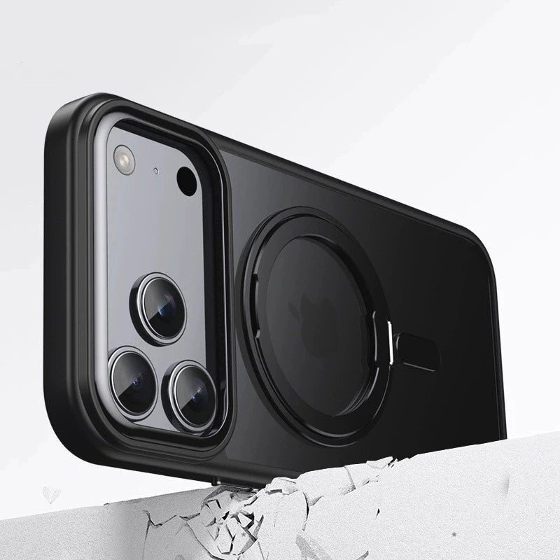 Magnetic 360°Rotation Stand Phone Case For iphone 17 pro max casе iphone 17 magsafe funda iphone 17 pro With Ring Holder cover