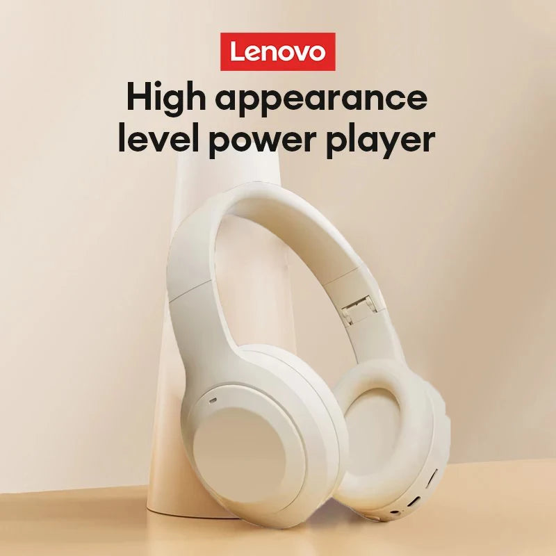 Lenovo Wireless Bluetooth 5.3 Earphones Foldable Computer Wireless Headphones 360° Stereo Sound Gaming Headset Android and iOS