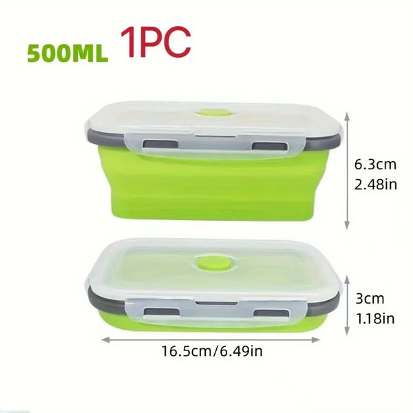 Collapsible Food Storage Containers with Airtight Lids – Reusable Lunch & Meal Prep Boxes”