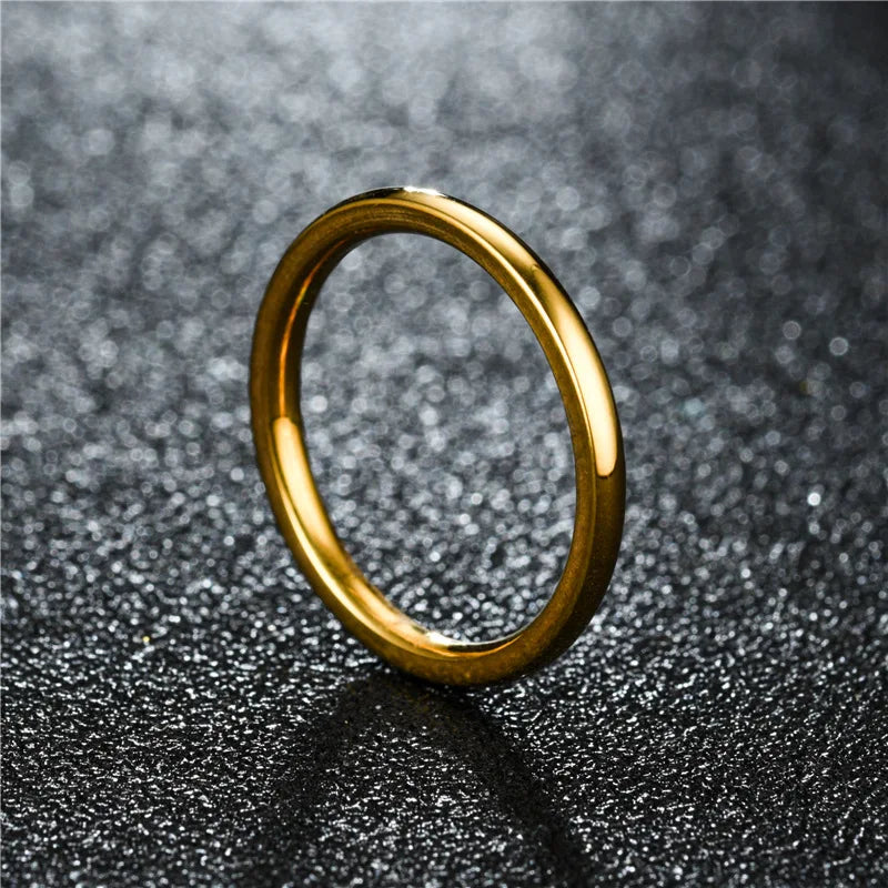 Stainless Steel Wedding Band – Unisex Simple Design Ring