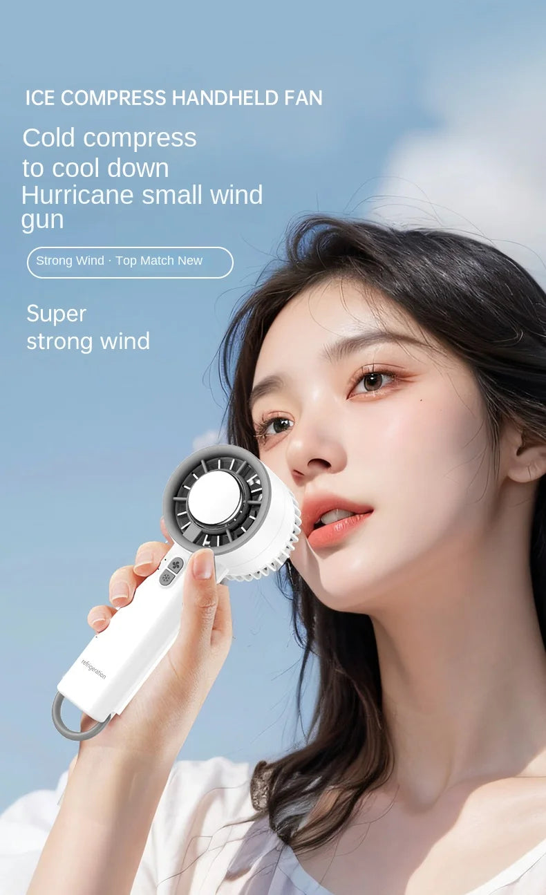 New Handheld Mini Fan Portable Semiconductor Ice Cooling Fan Mini Portable Handheld Cooling Fan For Home Office Travel