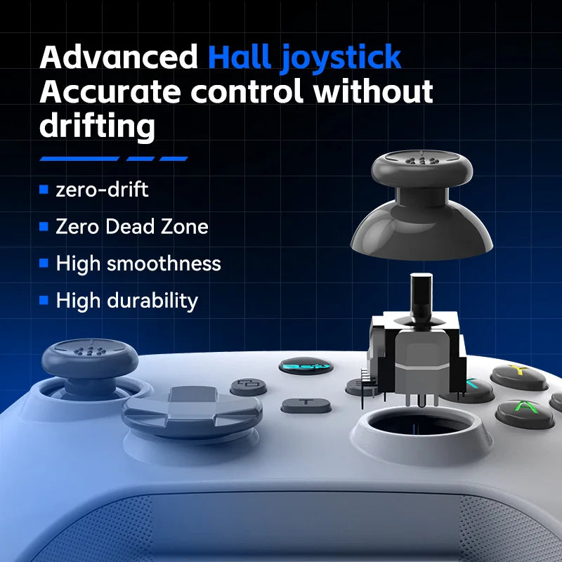 Gwireless  mobile game controller with Hall trigger and Hall joystick supporting switch/pc/android/IOS