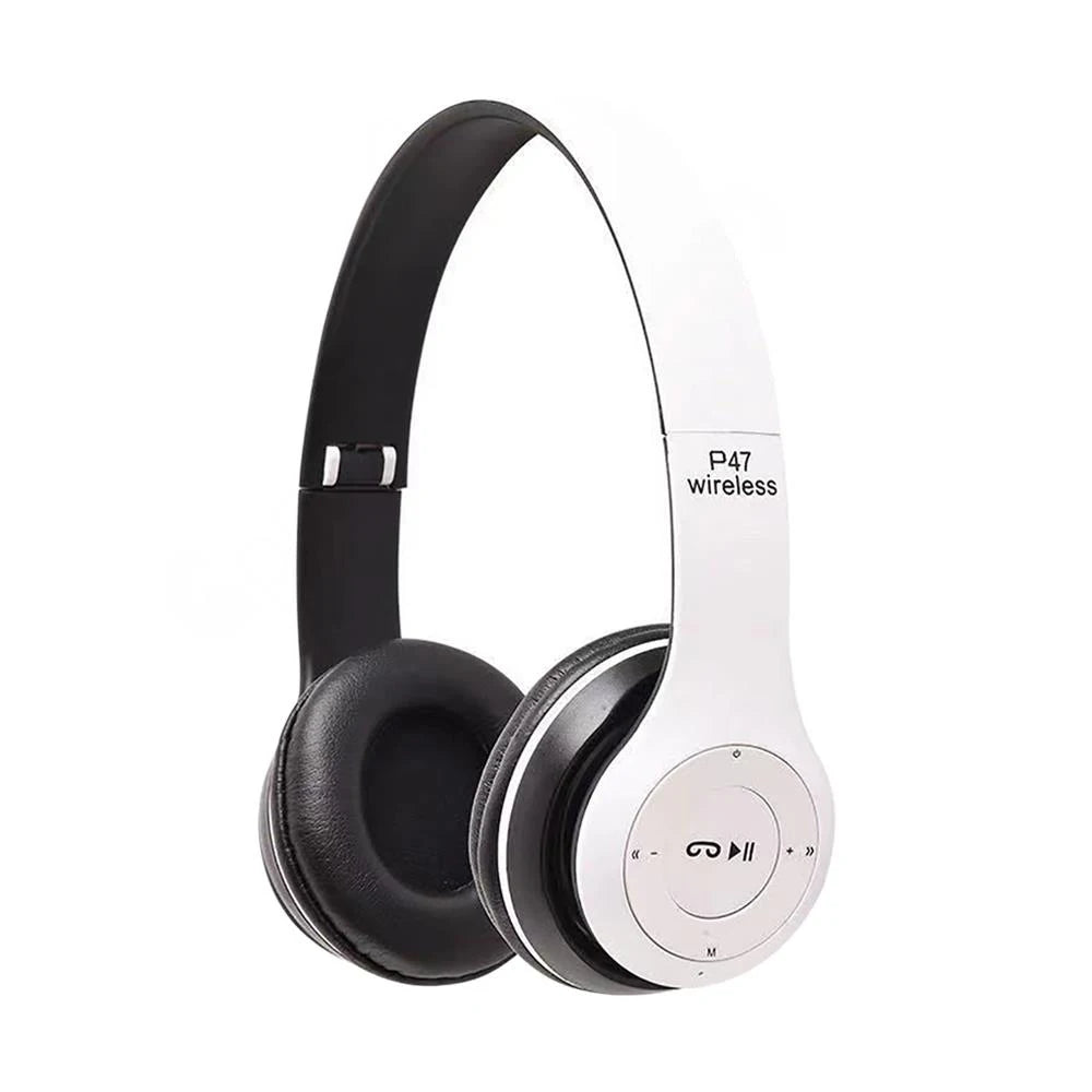 Wireless Over-Ear Bluetooth Headphones with Built-In Microphone