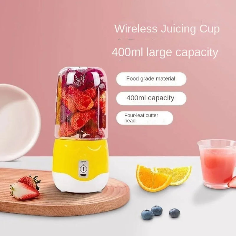 Mini Portable Blender – USB Rechargeable Juice Cup for Smoothies and Fruit Juices